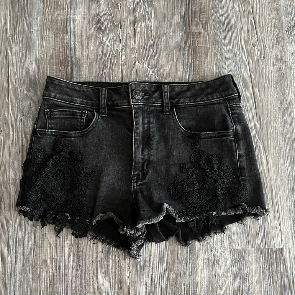 Black American Eagle Jean Shorts